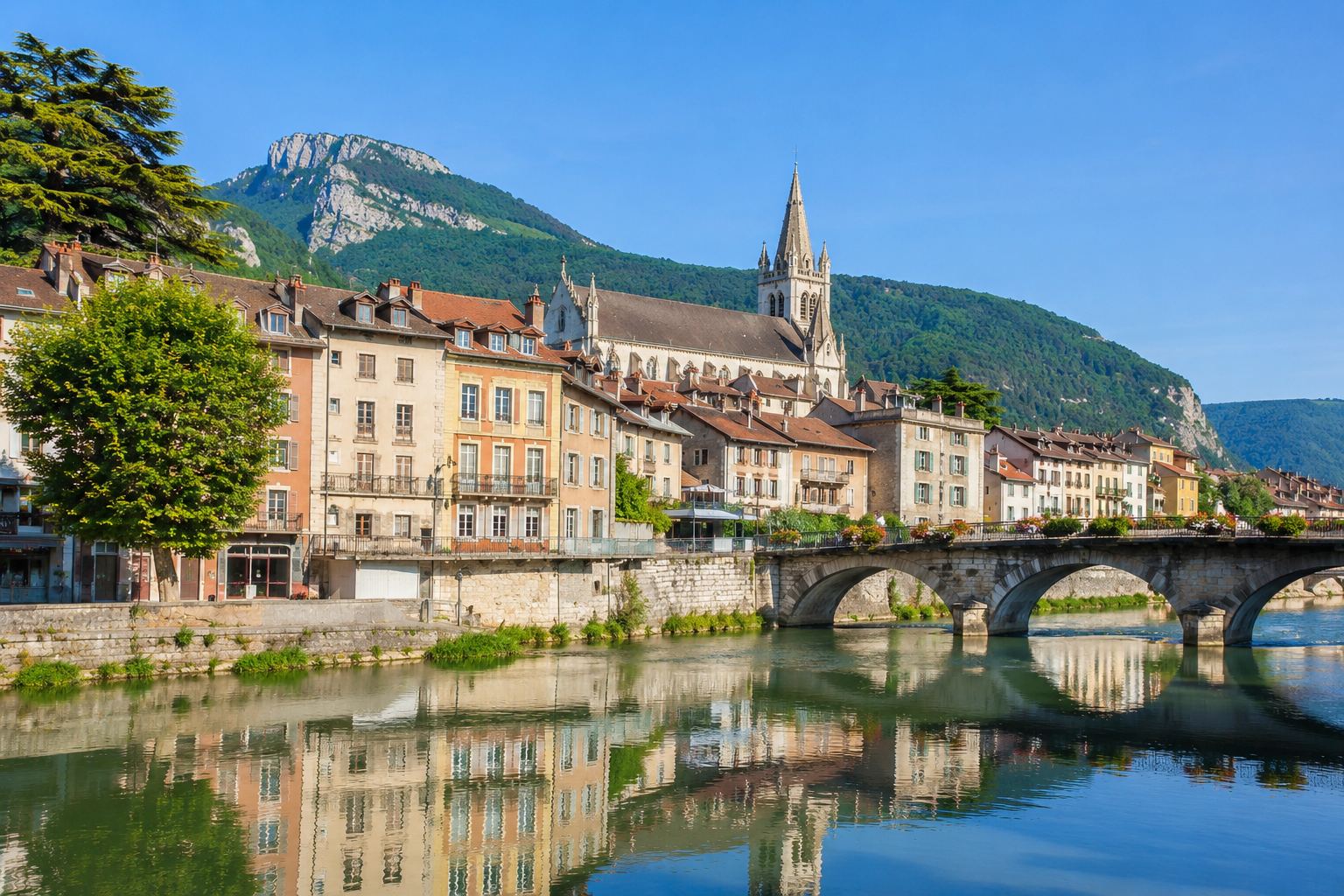 ville avec un pont